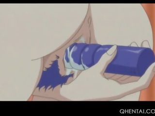 Teen Hentai Doll Taking A Large Dildo Up In Her Small Cunt