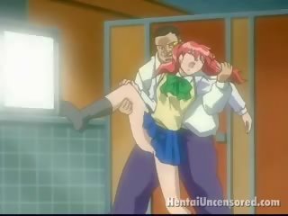 Fiery Redheaded Hentai Minx Getting Little Pussy Fucked By