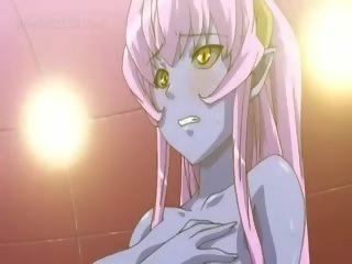 3d anime femme fatale jāšanās phallus izpaužas jizzed par liels bumbulīši