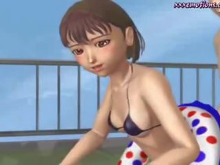 Model animated goddess with tiny Tits gets penetrated