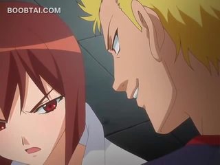 Excited hentai young young woman getting her squirting cunt teased