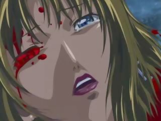 Amazing Hentai cartoons honey busty chick fucking with blood