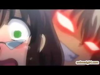 Busty hentai coed double penetration by shemale anime