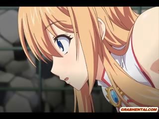 Roped Busty Anime Coed Sucking Bigcock