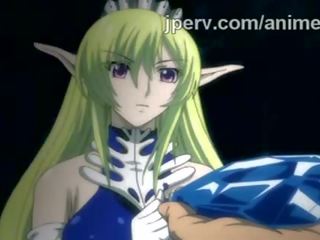 Delightful hentai elf takes hefty creampie and facial