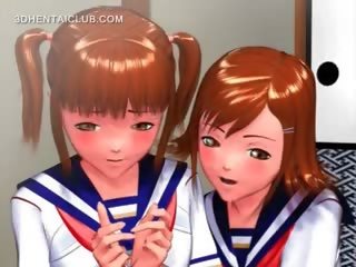 Attractive anime young lady rubbing her coeds lusty amjagaz