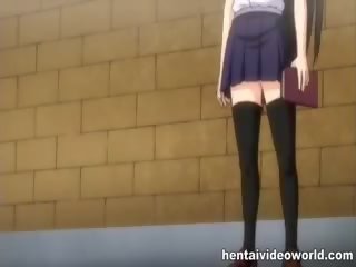 Submissive Hentai School girlfriend Owned By Old fellow