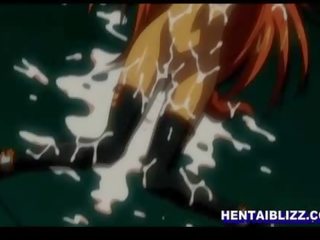 Pelirroja hentai tetas brutalmente follada en la mazmorra