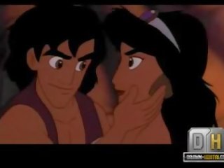 Aladdin porn Beach sex film with Jasmine