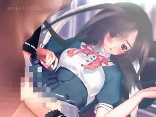 Groovy hentai young girlfriend cunt fucked deep upskirt